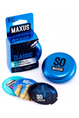 Презервативы "Maxus", классические, в кейсе, 3 шт.